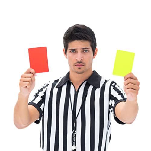 10 Pcs PVC Referee Cards Set - Red & Yellow Sports Game Cards
