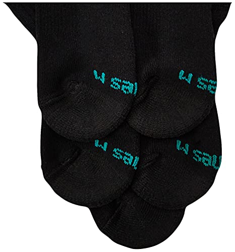 Boys' Ankle Socks Pack - Double Tough Moisture Wicking, 14 Pairs, Black - Crew