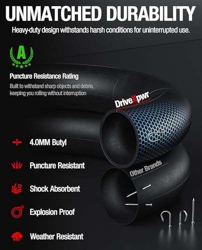 DriveXpwr 70/100-17 Motorcycle Inner Tube, 4mm Thick, Heavy Duty Replacement