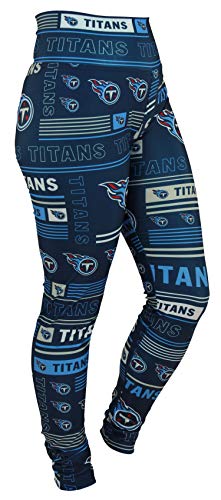 NFL Women's Full Length High Waist Leggings - Tennessee Titans Large