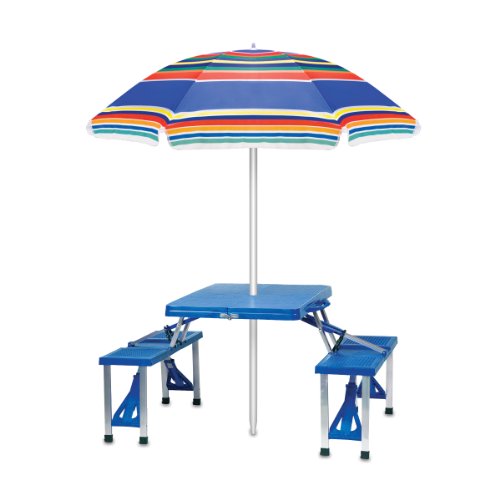 Portable Beach Umbrella 5 Ft UV Sun Shade with Tilt & Carry Case