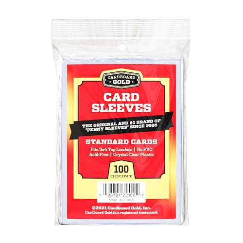 Standard Trading Card Penny Sleeves - Acid-Free Protective Covers - 100 Count