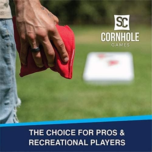 Weather Resistant Cornhole Bags - Professional Regulation Size 16 oz | Set of 8 for Pro Boards