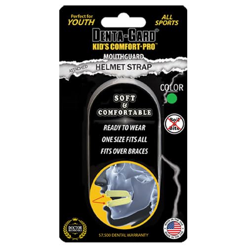 Kid's Comfort PRO Youth Double Sports Mouth Guard Wear with or Without Braces (Black)