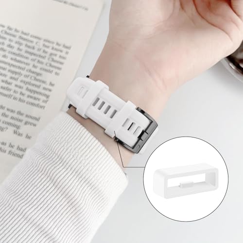 Silicone Loop Kit for Magic Bands - Secure Fastener Rings, 6-Pack Black & White