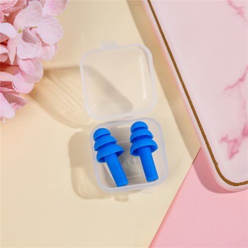 Reusable Silicone Swimming Earplugs - 6 Pair Waterproof Set