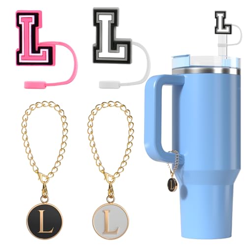 Personalized Initial Straw Cover Cap for Stanley Cup - 10mm