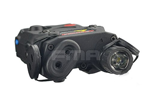 ATAIRSOFT (Airsoft Version) PEQ-15 Style AN-PEQ-15 Upgrade Version Red Sight + LED Flashlight for AEG GBB CQB (Black)