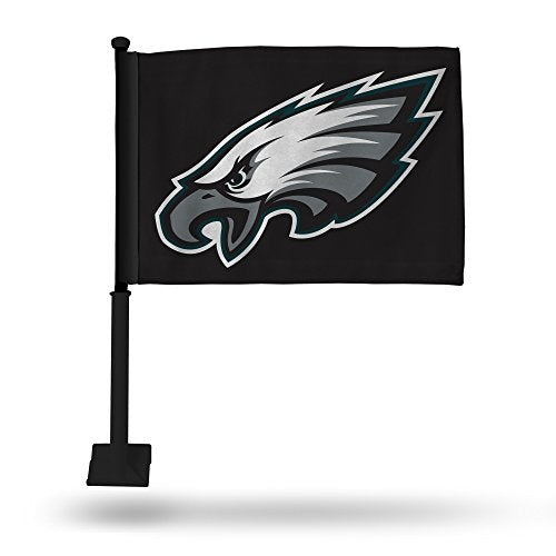 Philadelphia Eagles Double-Sided Car Flag with Pole - 11x15 inches