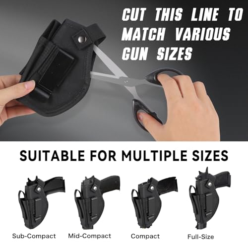 Concealed Carry Gun Holster for 9mm Pistols - IWB/OWB