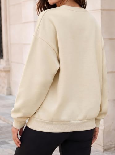 Hilinker Women's Oatmeal Large Fleece Crewneck Sweatshirt