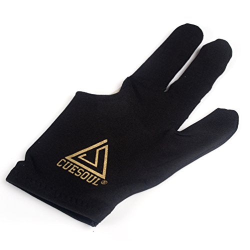 Billiard Gloves Set - 10pcs Black 3 Finger Pool Cue Gloves
