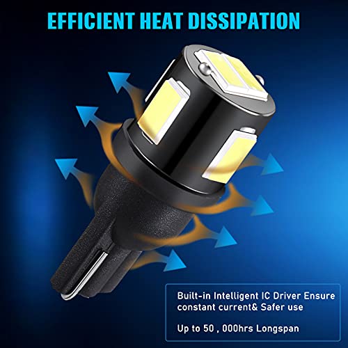 T10 Wedge 12V LED Marine Navigation Light Bulbs - 4 Piece Set