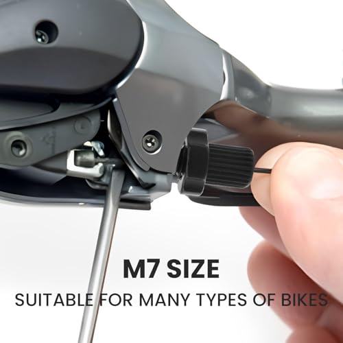 M7 Bike Brake Cable Adjusters - 8pcs Silver & Black Set