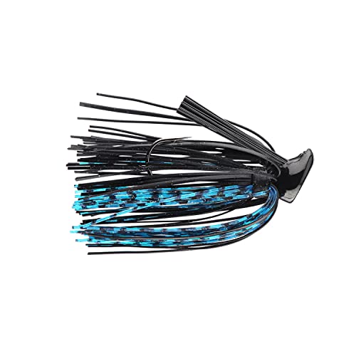 Flat Top Finesse Jig 3/8 Oz - Fishing Bait with Premium Skirt - Black/Blue