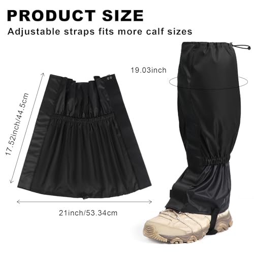 Waterproof Garden Trimming Leg Chaps - Black Gaiters for Men & Women