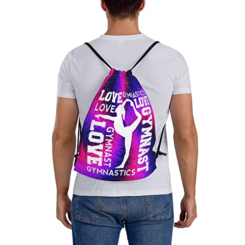 Gymnastics Drawstring Backpack - Large Capacity, One Size