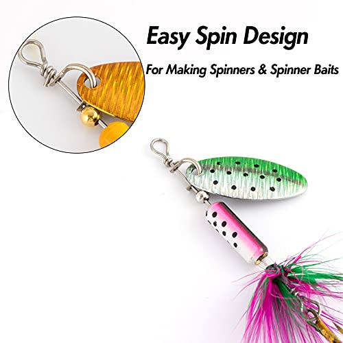 Dr.Fish Silver #3 (1/4") Spinner Clevises 100 Pack for Spinnerbaits & Lures
