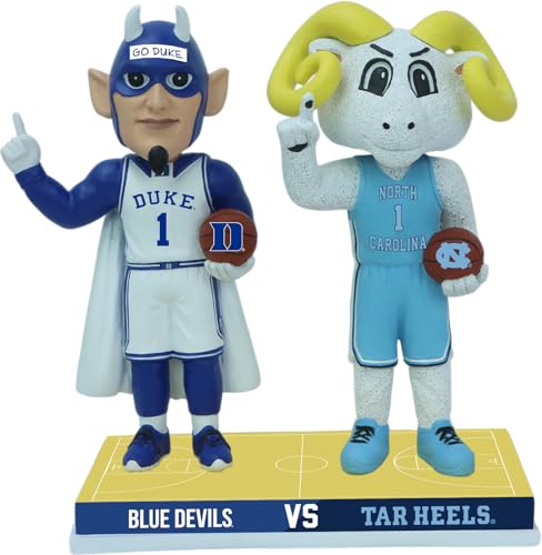 Duke Blue Devils & North Carolina Tar Heels Basketball Rivalry Bobblehead - 8 Inch Limited Edition