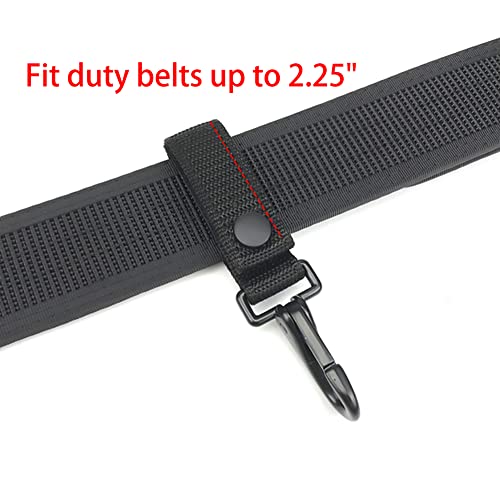 Duty Belt Keeper Clip with Key Holder - Black 2 Pack