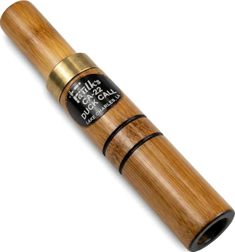 Faulk's Special Bamboo Cane Duck Call CA-22, Brown – Handcrafted Game Call