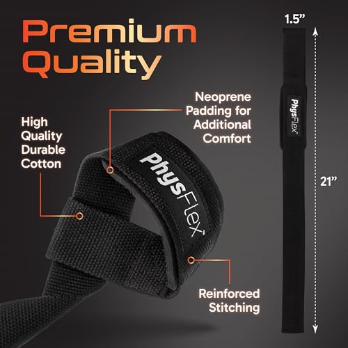 Grip Lifting Straps for Weightlifting - Black (Anti-Slip)