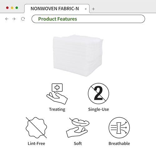 2" x 2" Non-Woven Gauze Pads - Soft Absorbent Medical Sponges, 100 Count