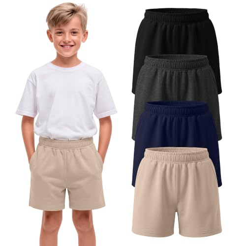 Boys Athletic Shorts - 4 Pack, Comfortable Fit
