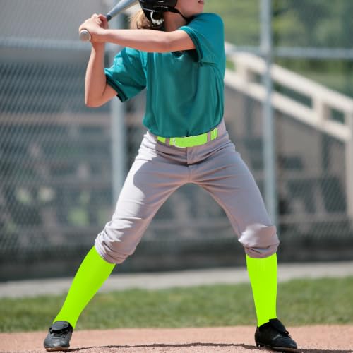 Youth Baseball Socks and Belt Combo Set - Fluorescent Green