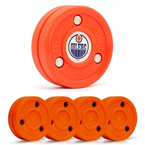 Off-Ice Hockey Pucks 4-Pack - Orange 2.0 Snipe Shooters - Edmonton Oilers