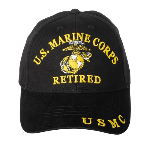 Once A Marine Always A Marine Retired Cap Black - Patriotic Military Hat