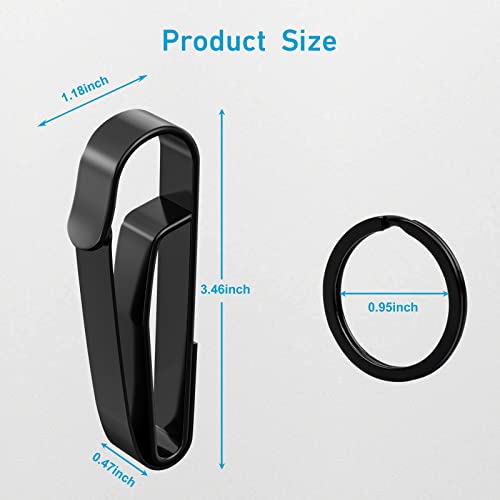 2-Pack Quick Release Duty Belt Key Holder with Key Rings for Professionals