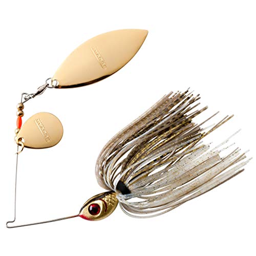 Tandem Blade Spinnerbait Fishing Lure - Gold Shiner 1/2 Oz