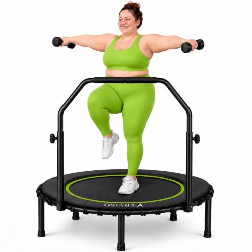 40-Inch Mini Bungee Rebounder Trampoline for Whole-Body Fitness - Black-Green