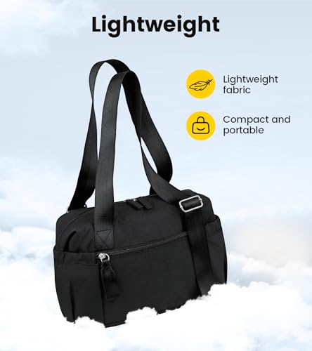 Mini Gym Bag with Wet Pocket for Yoga Travel - Black