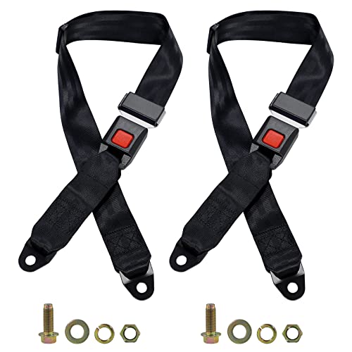 Universal Golf Cart Seat Belt Kit with Lap Straps for EZGO Yamaha Club Car UTV & Go Karts