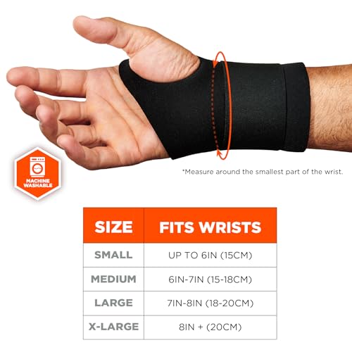 Ambidextrous Single-Strap Wrist Support - Medium, Black