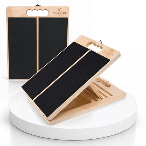 Adjustable Wood Slant Board for Calf Stretching & Mobility