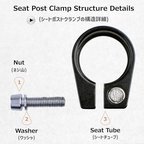 Aluminum Alloy Bike Seat Post Clamp 31.8mm - Bolt-On Black
