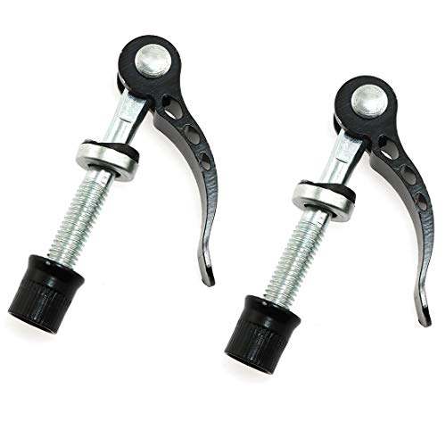 Bike Seat Clamp Quick Release - 2pcs M8x65 Black Durable Parts