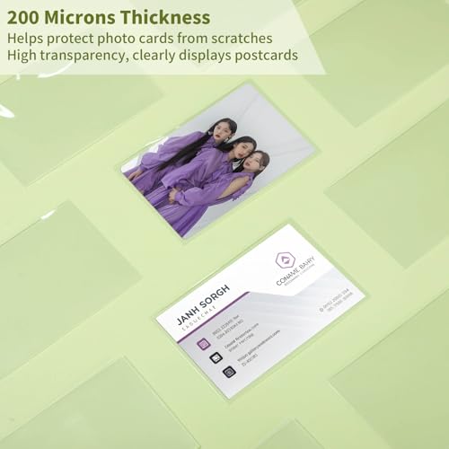 Kpop Photocard Sleeves Holder - 400 Pcs, 58x89mm, Transparent Style