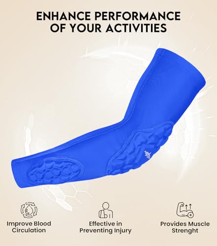 Football Padded Arm Sleeves Youth & Adult, Forearm Protection