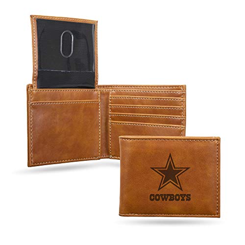 Laser Engraved NFL Billfold Wallet - Slim Design with Card Slots
