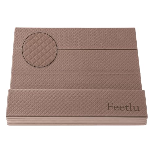 Foldable Yoga Mat 72x24 Inches with Mocha Bisque & Ivory Cream - Non-Toxic, Supportive, Portable