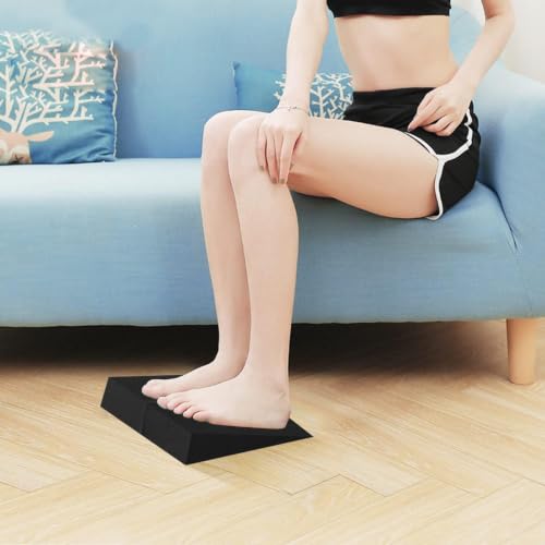 Foam Wedge Slant Board for Yoga - 2 Pcs Black Calf Stretcher