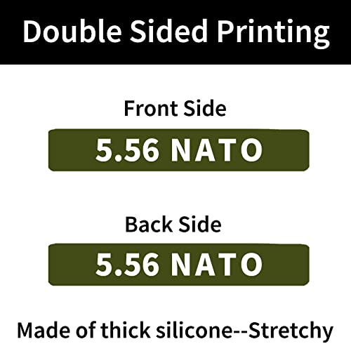 12 Pack 5.56 NATO Magazine Marking Bands - Army Green & White