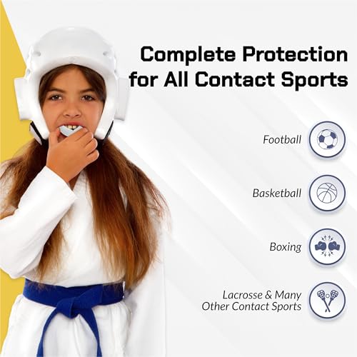 Youth Sports Mouth Guard 2 Pack - Clear, Boil and Bite Design