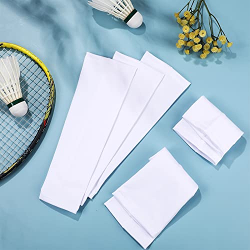 SATINIOR 6 Pairs Kids White Satin UV Cooling Football Arm Sleeves