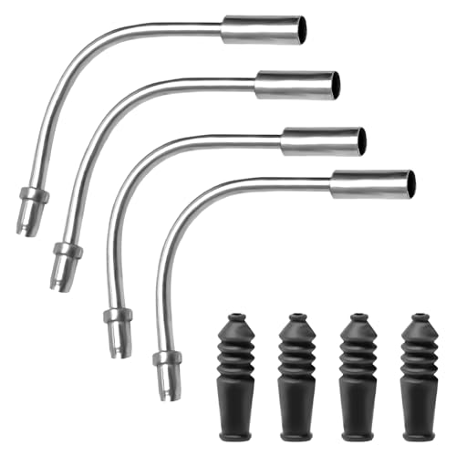 Bike V-Brake Noodle Cable Guide Set with Rubber Boots - 4 Piece Kit