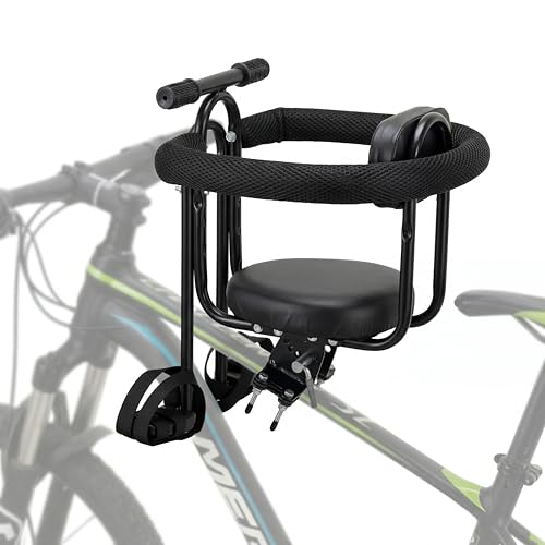 Toddler Bike Seat Front Mounted - Full Coverage for Kids 1-4 Yrs